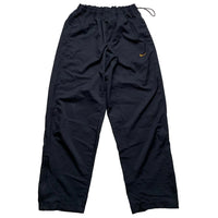 Nike Shox Black and Orange Vintage Shell Baggy Track Pant Bottoms (L)