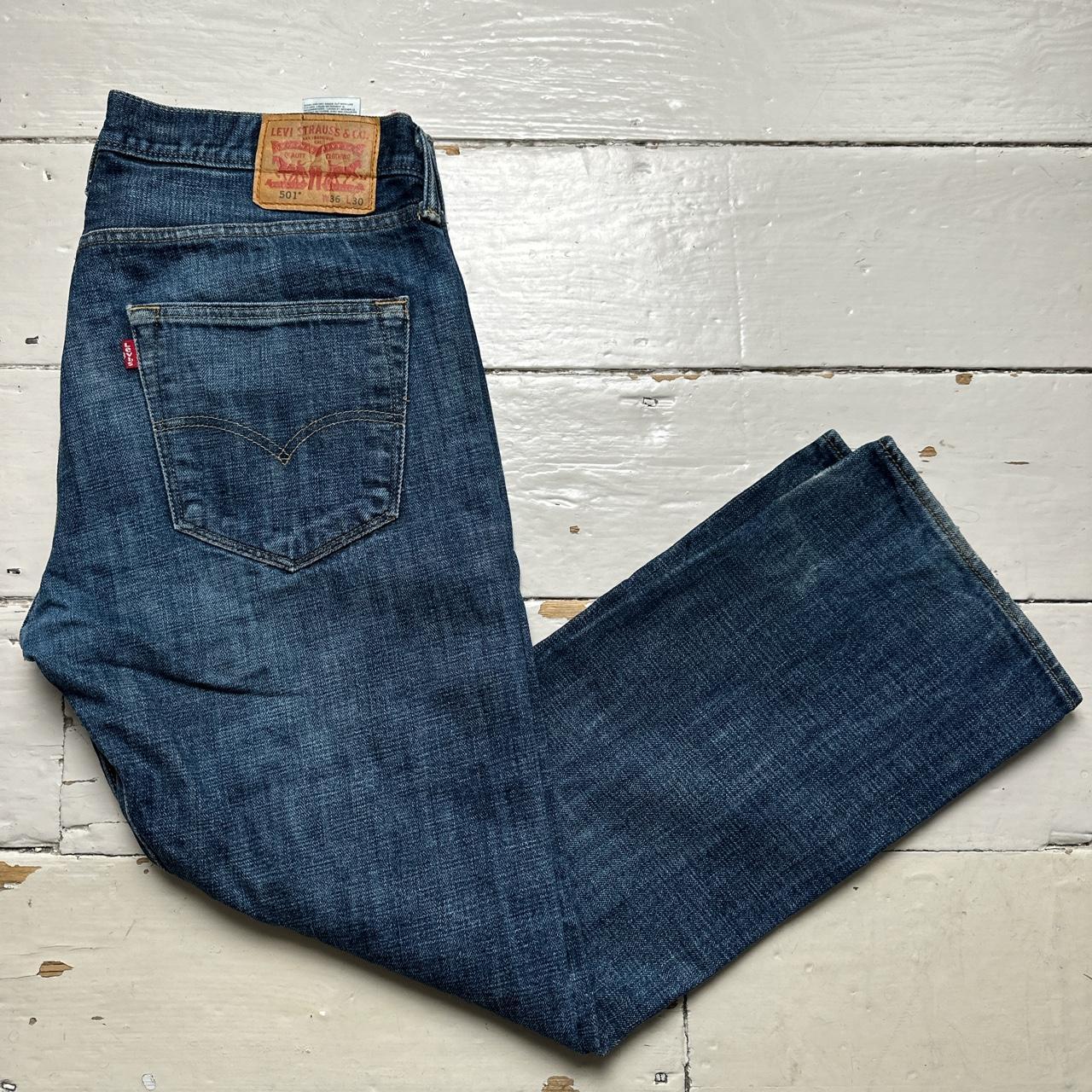 Levis 501 Navy Baggy Jeans