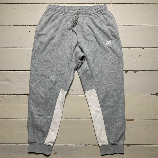 Nike Swoosh Grey and White Joggers