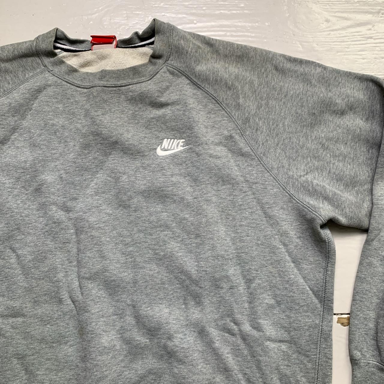 Nike Swoosh Grey and White Jumper