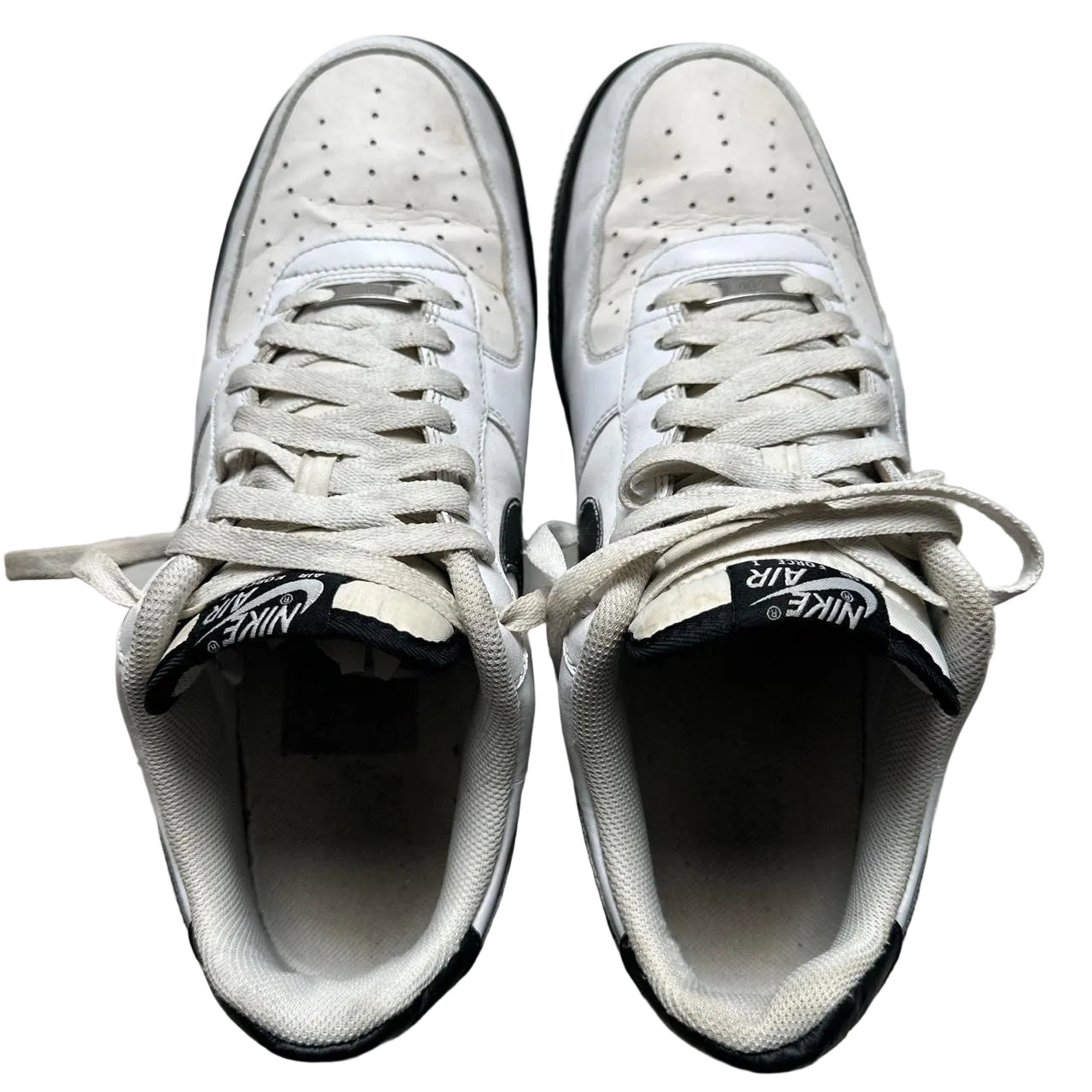 Nike Air Force 1 White and Black (UK 12)