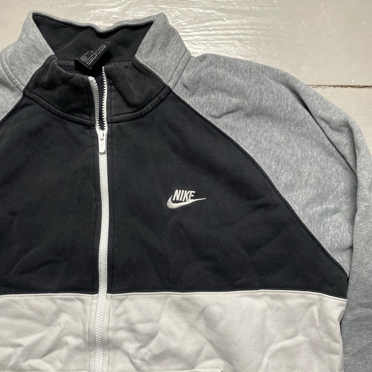 Nike Swoosh Black White and Grey Zip Jumper