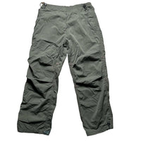Maharishi Khaki Green Wave and Trees Embroidered Parachute Baggy Cargo Trousers (32W)