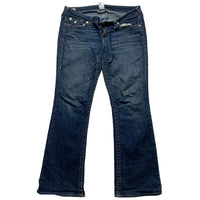 True Religion Becky Womens Navy White Stitch Jeans (32W)