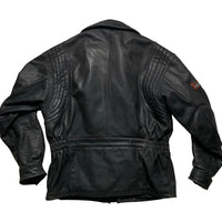 Harley Davidson Vintage Black Leather Motorcycle Jacket (L)