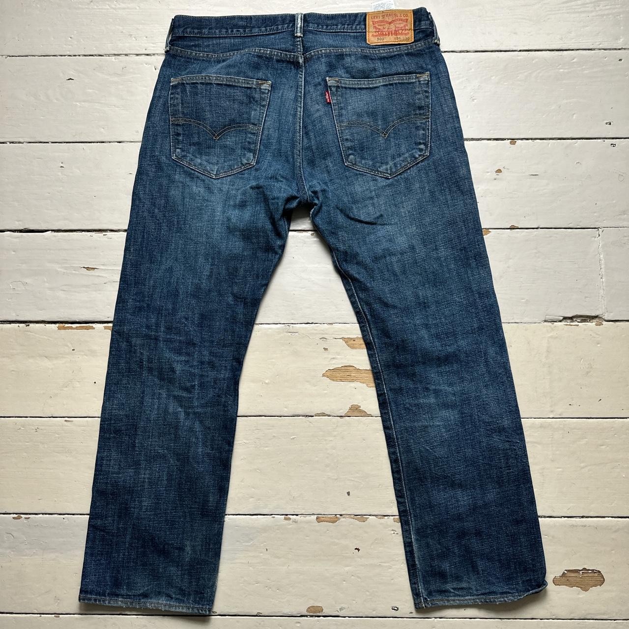 Levis 501 Navy Baggy Jeans