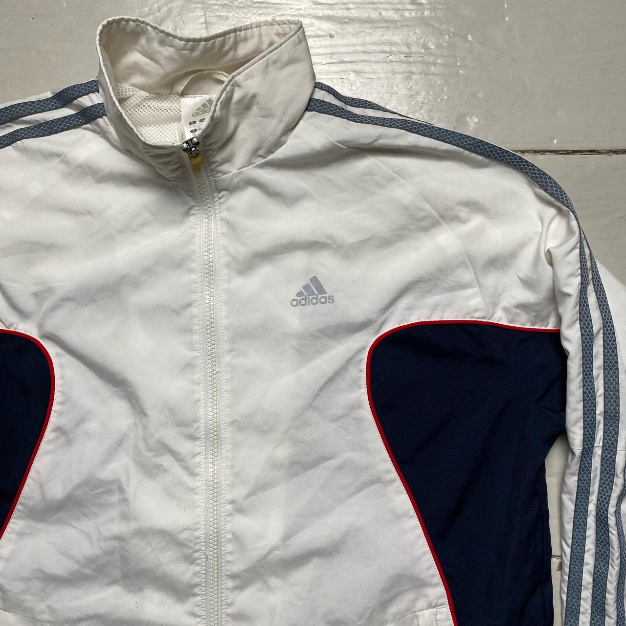 Adidas Vintage Shell Track Jacket White and Navy