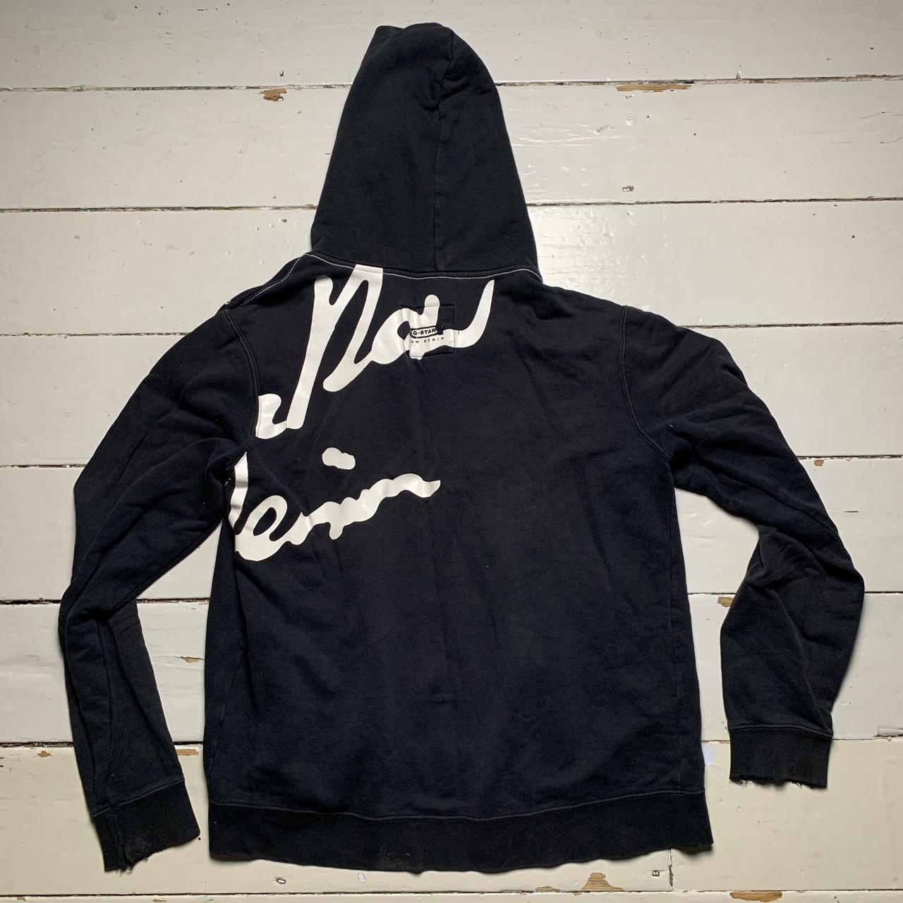 G Star Denim Black and White Hoodie