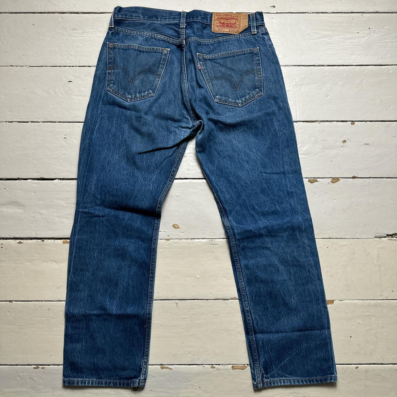 Levis 501 Navy Baggy Jeans