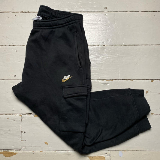 Nike Cargo Swoosh Joggers Black Gold