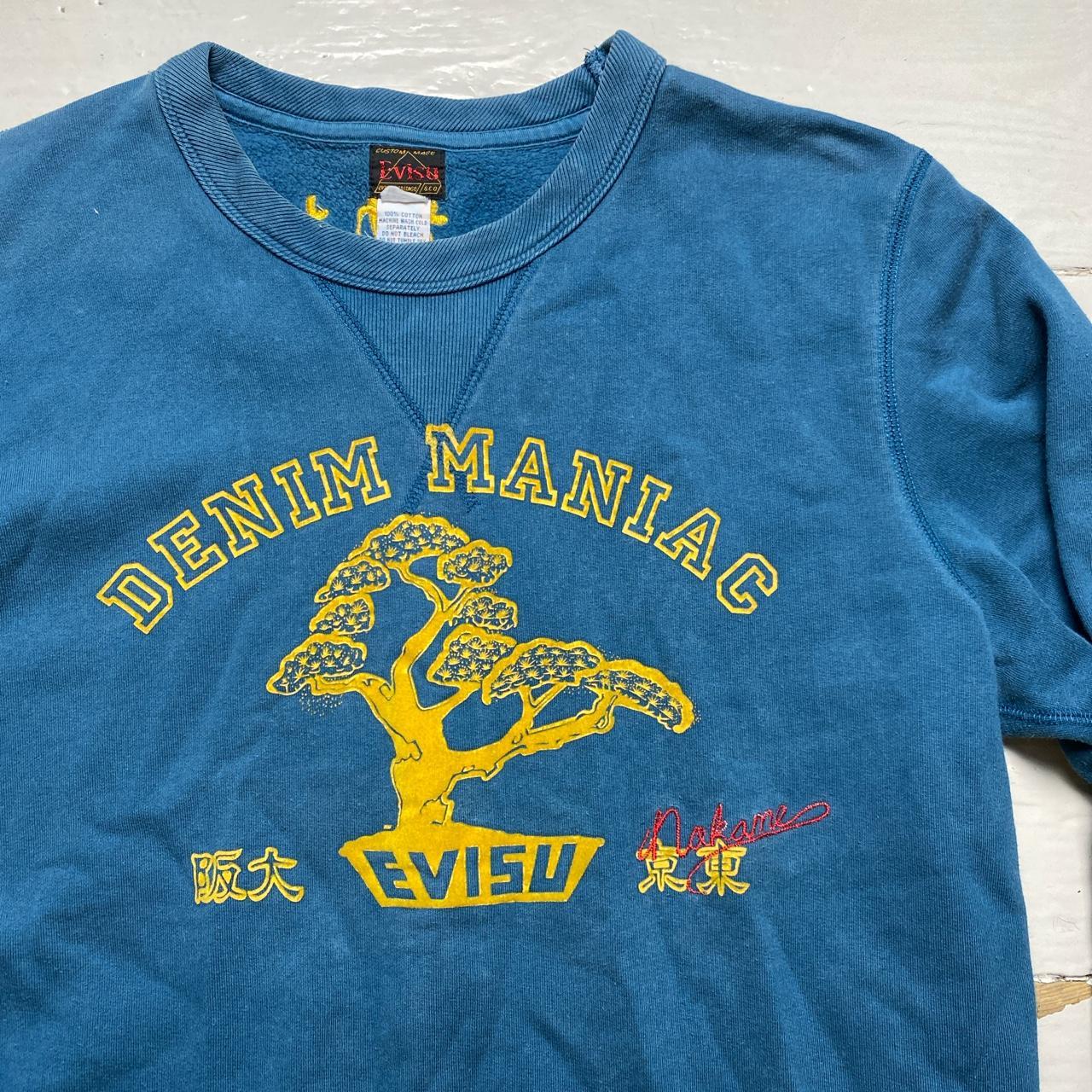 Evisu Maniacs Vintage Blue Jumper