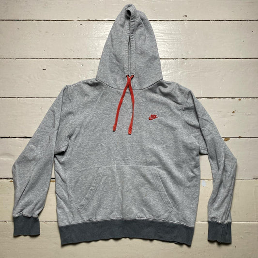 Nike Vintage Swoosh Grey and Orange Hoodie