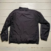 Adidas Vintage Baggy Shell Track Jacket Black and White