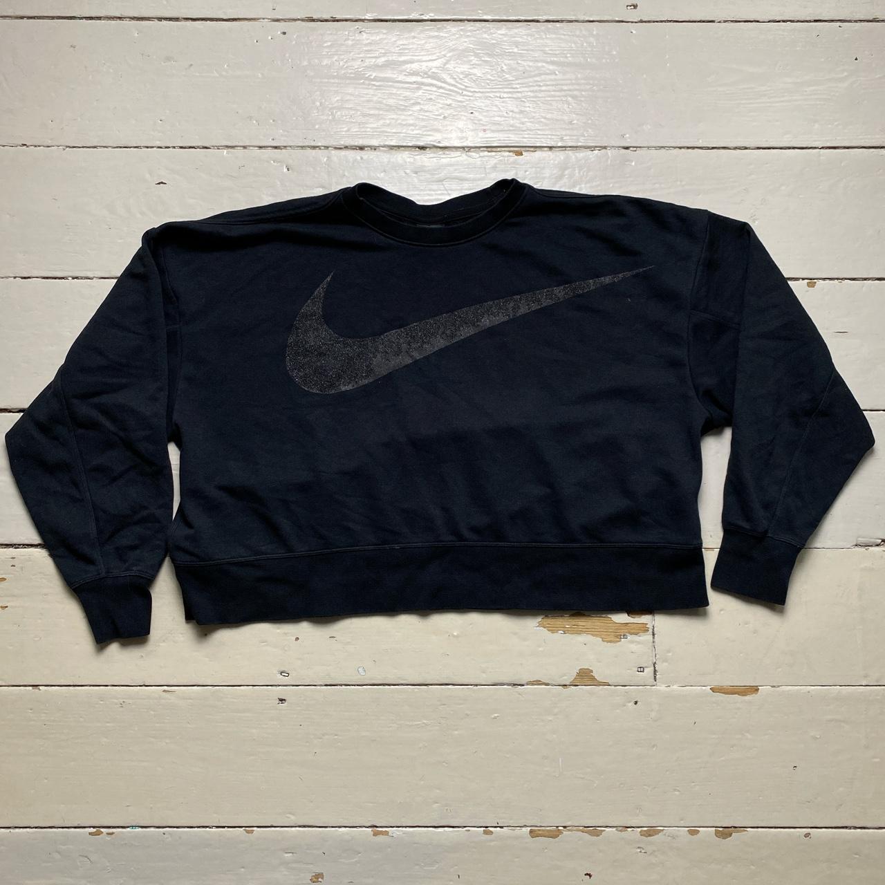 Nike Dri Fit Oversized Cropped Black and Glitter Jumper