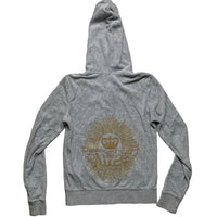 Juicy Couture Grey and Gold Velour Tracksuit (XS/S)