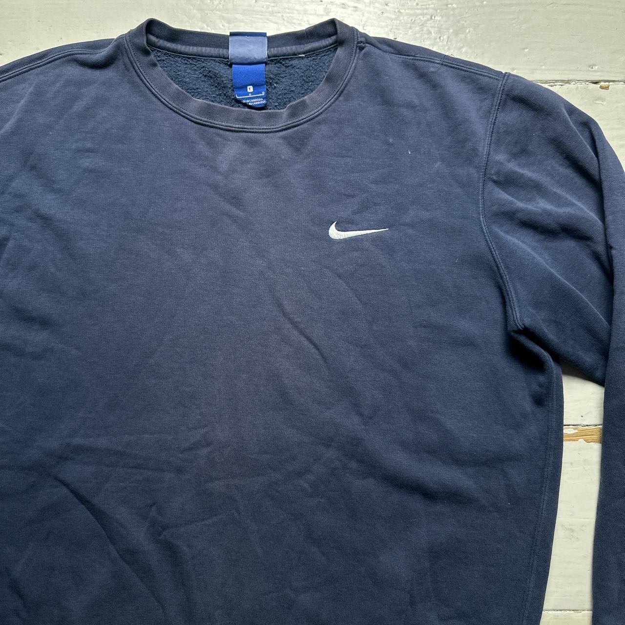 Nike Swoosh Navy and White Jumper