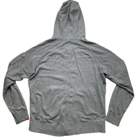 Nike Grey and White Swoosh Hoodie Zip Arm Pocket (XL)