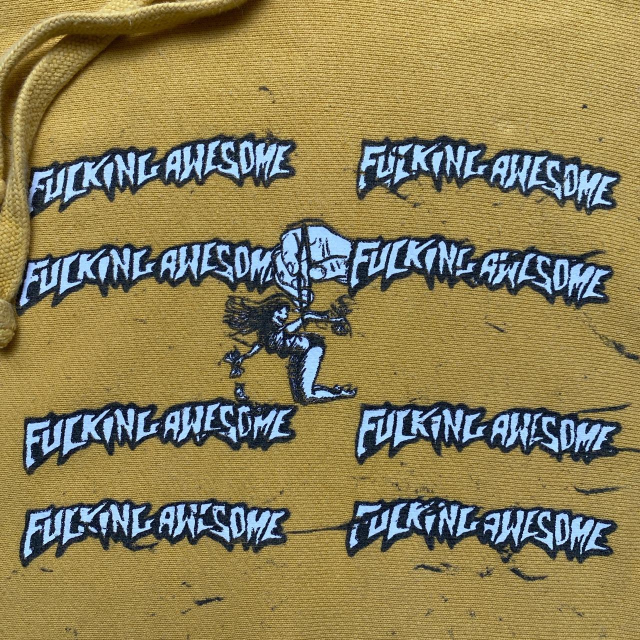 Fucking Awesome Yellow Scribble Hoodie