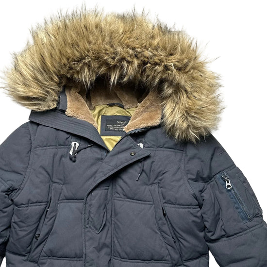 Schott USA Black Parka Coat (XS)