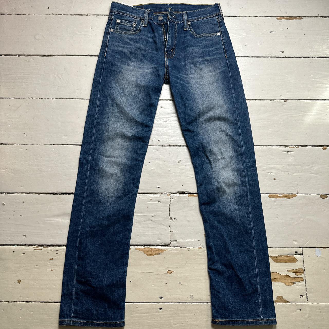 Levis 504 Light Stonewash Navy Jeans