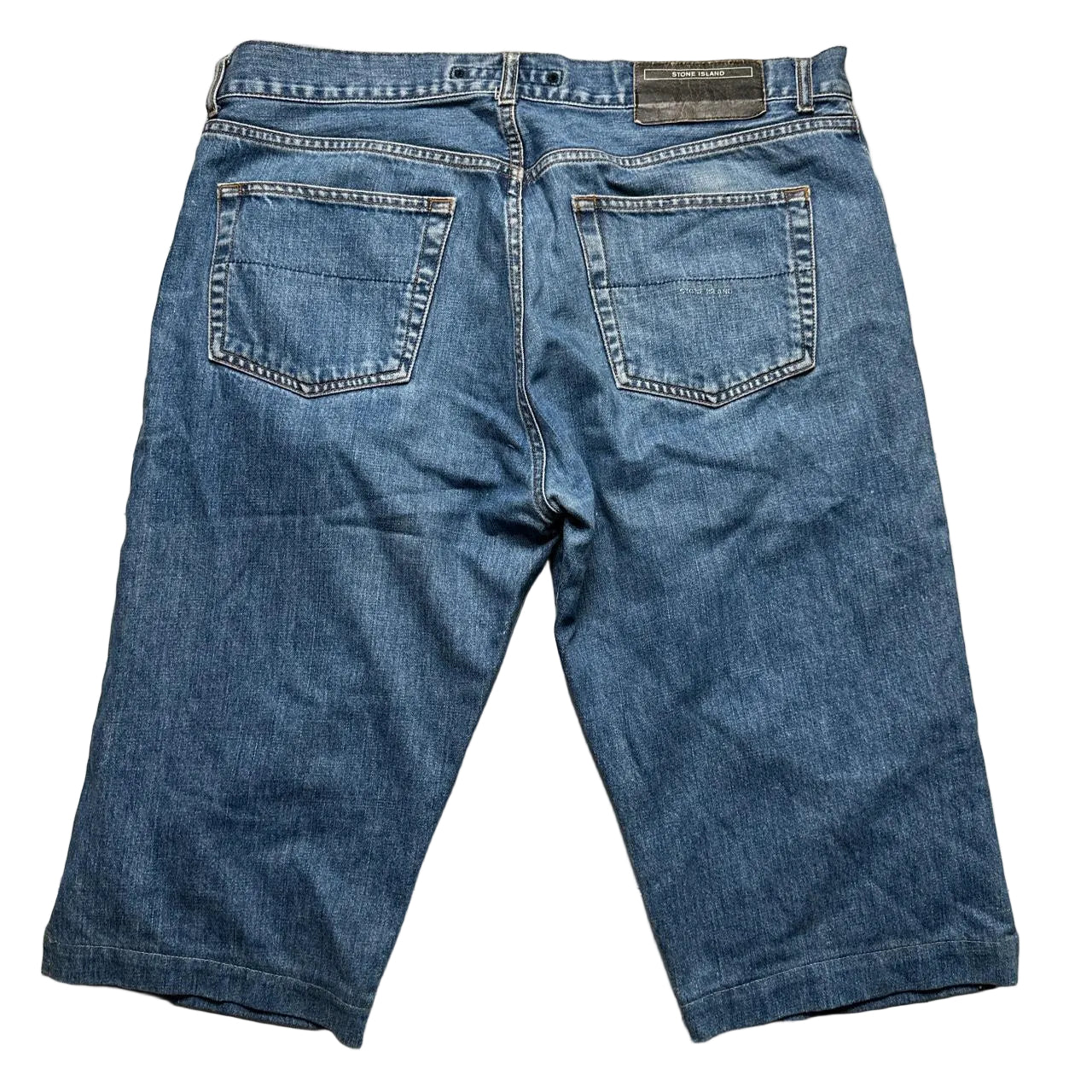 Stone Island Denims Vintage Jean Shorts Jorts Navy Blue (38W)