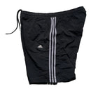 Adidas Vintage Shell Track Pant Cargo Shorts Black and Silver (2XL)