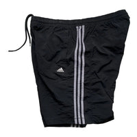 Adidas Vintage Shell Track Pant Cargo Shorts Black and Silver (2XL)