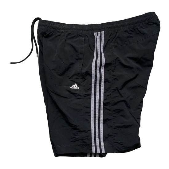 Adidas Vintage Shell Track Pant Cargo Shorts Black and Silver (2XL)