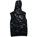 Diesel Black Label Faux Leather Gillet Hoodie (L)