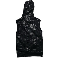 Diesel Black Label Faux Leather Gillet Hoodie (L)