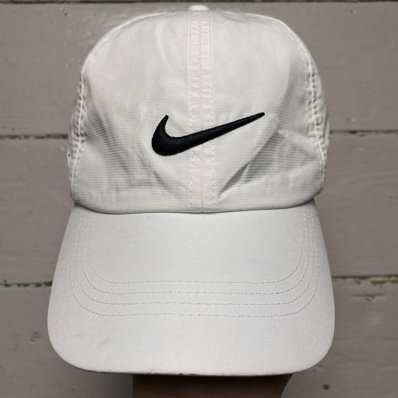 Nike Golf White and Black Swoosh Cap