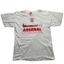 Arsenal Vintage 90’s Wembley 1993 White and Red T Shirt (XL)