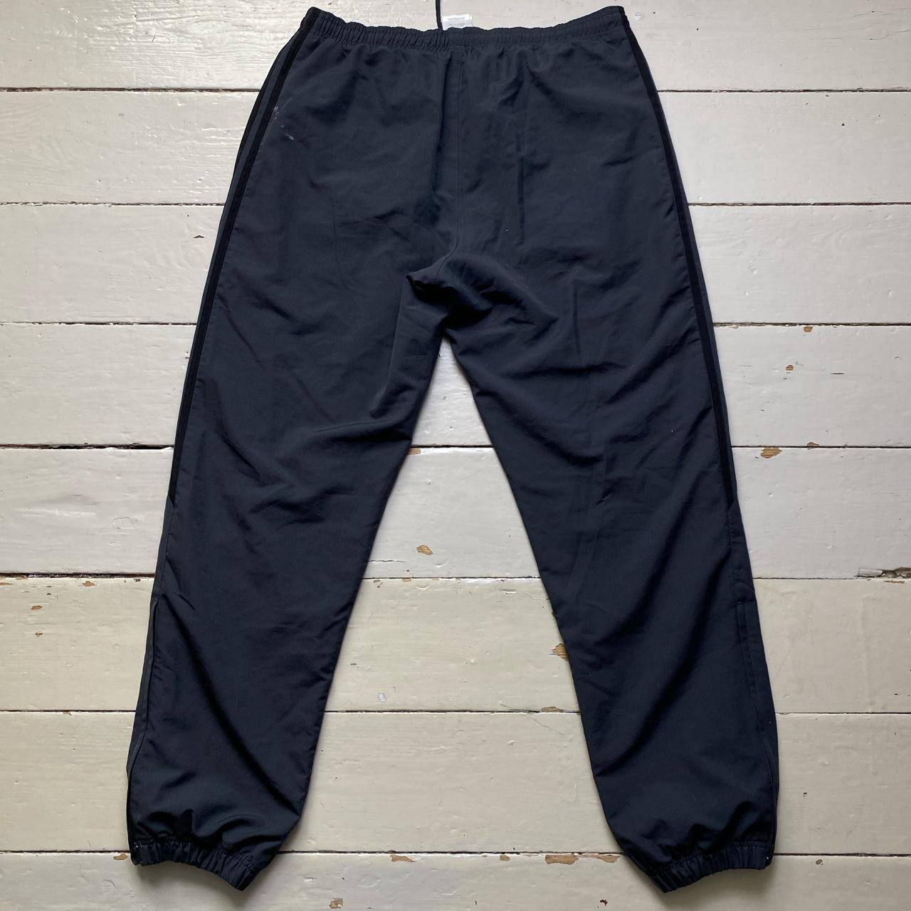 Adidas Vintage Baggy Shell Track Pant Bottoms Grey and Black