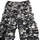 Criminal Damage White and Grey Camouflage Baggy Cargo Combat Bondage Trousers (32W)