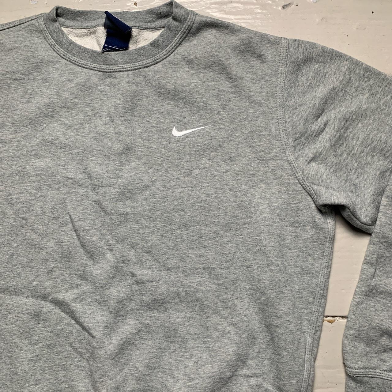 Nike Swoosh Grey and White Jumper