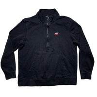 Nike Swoosh Black White and Red Quarter Zip Jumper (XL)