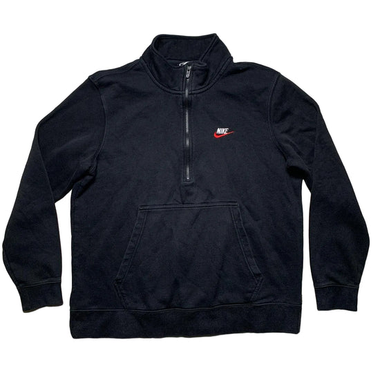 Nike Swoosh Black White and Red Quarter Zip Jumper (XL)