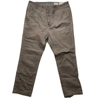 All Saints Fort Low Crotch Tapered Khaki Brown Cargo Chino Trousers (32W)