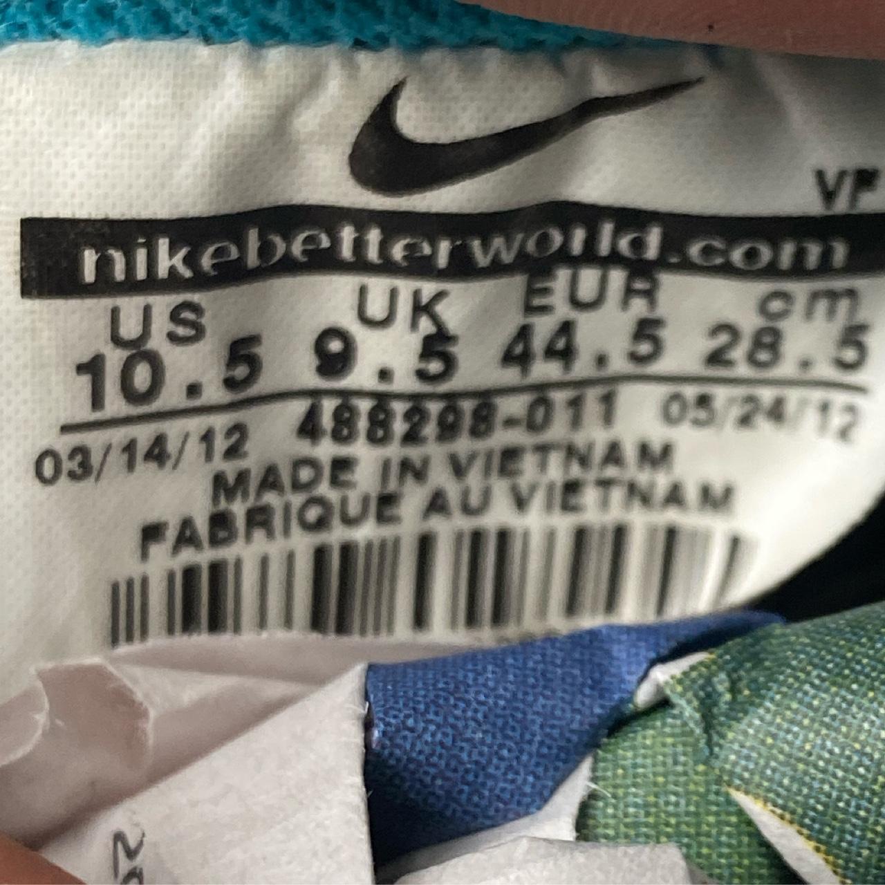 Nike Air Force 1 Black Light Blue and White (UK 9.5)