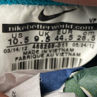 Nike Air Force 1 Black Light Blue and White (UK 9.5)