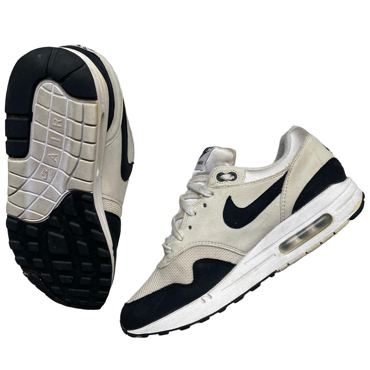 Nike Air Max 1 Womens White and Black (UK 8)