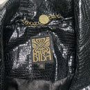 Biba Snakeskin Black Long Trench Coat (UK 12)