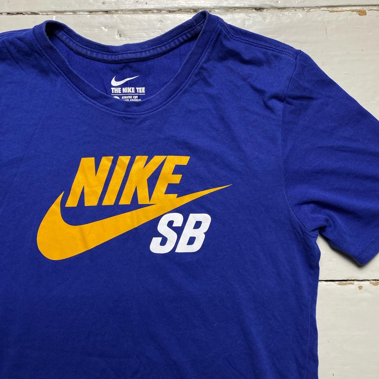 Nike SB Dri Fit Blue Yellow and White T Shirt