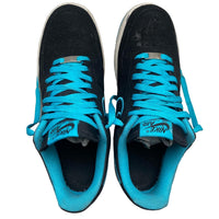 Nike Air Force 1 Black Light Blue and White (UK 9.5)