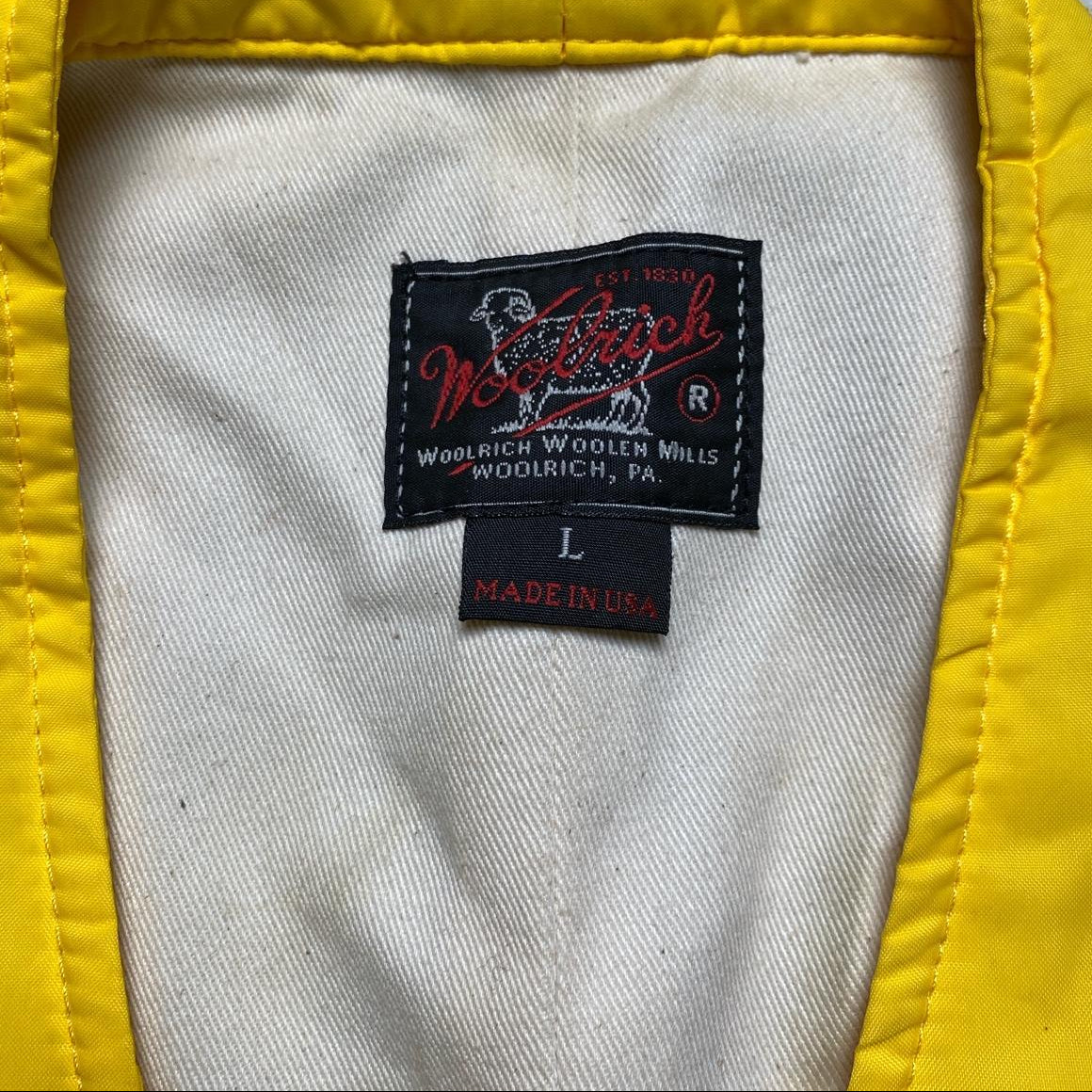 Woolrich Yellow and Navy Gilet Waistcoat (L)