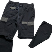Levis Cargo Tracksuit Bottoms Shorts Black and Grey (32W)