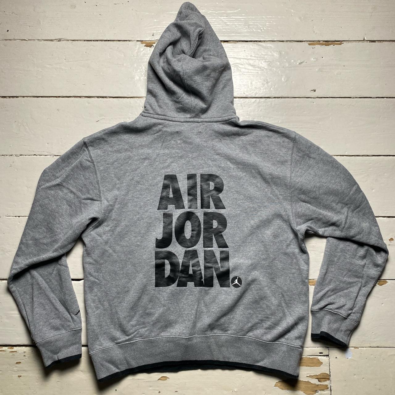 Nike Air Jordan Grey and Black Hoodie