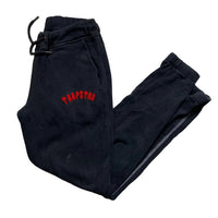 Trapstar Black Red and White Contrast Stitch Slim Joggers (XS)