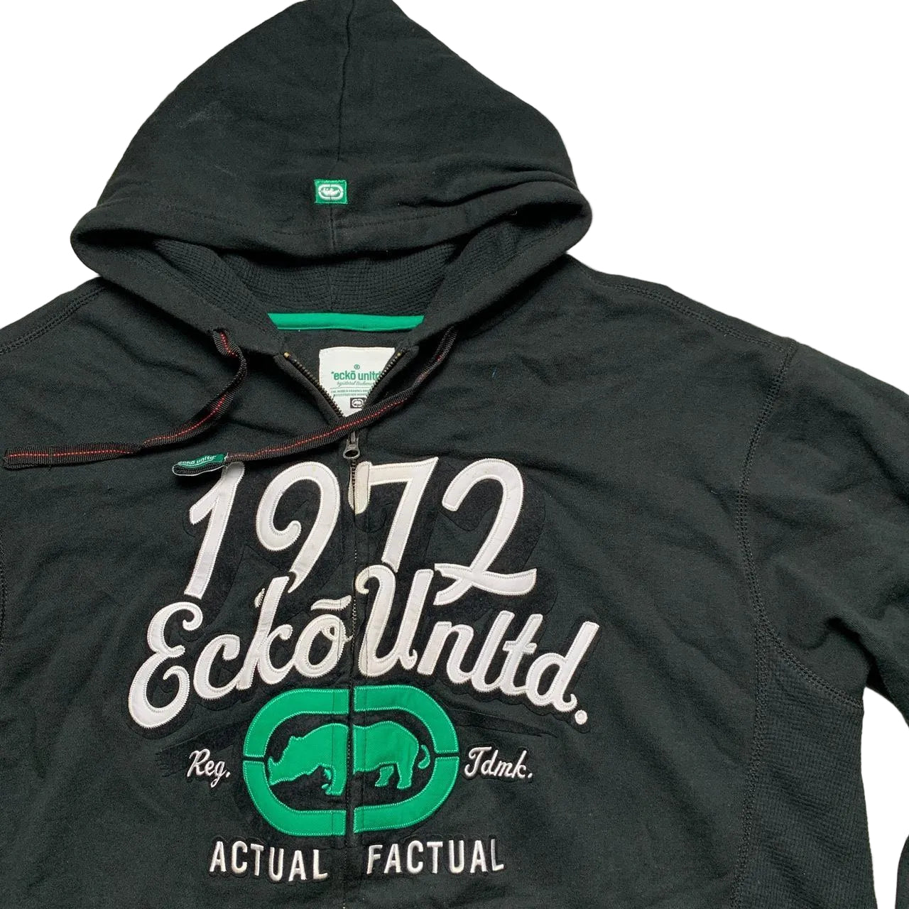 Ecko Unlimited Dark Green Vintage Hoodie (L)