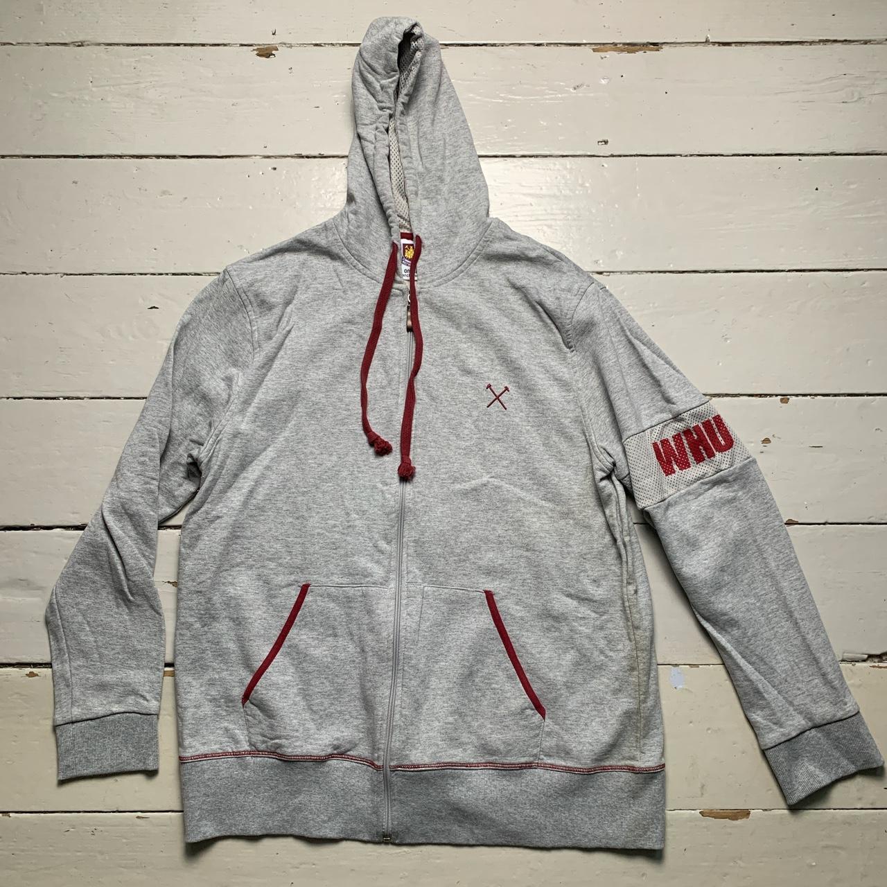 West Ham United Vintage Merch Grey Hoodie